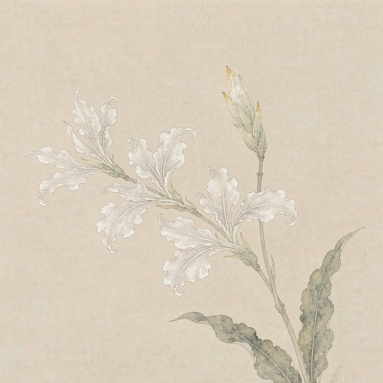 姜花工笔小品